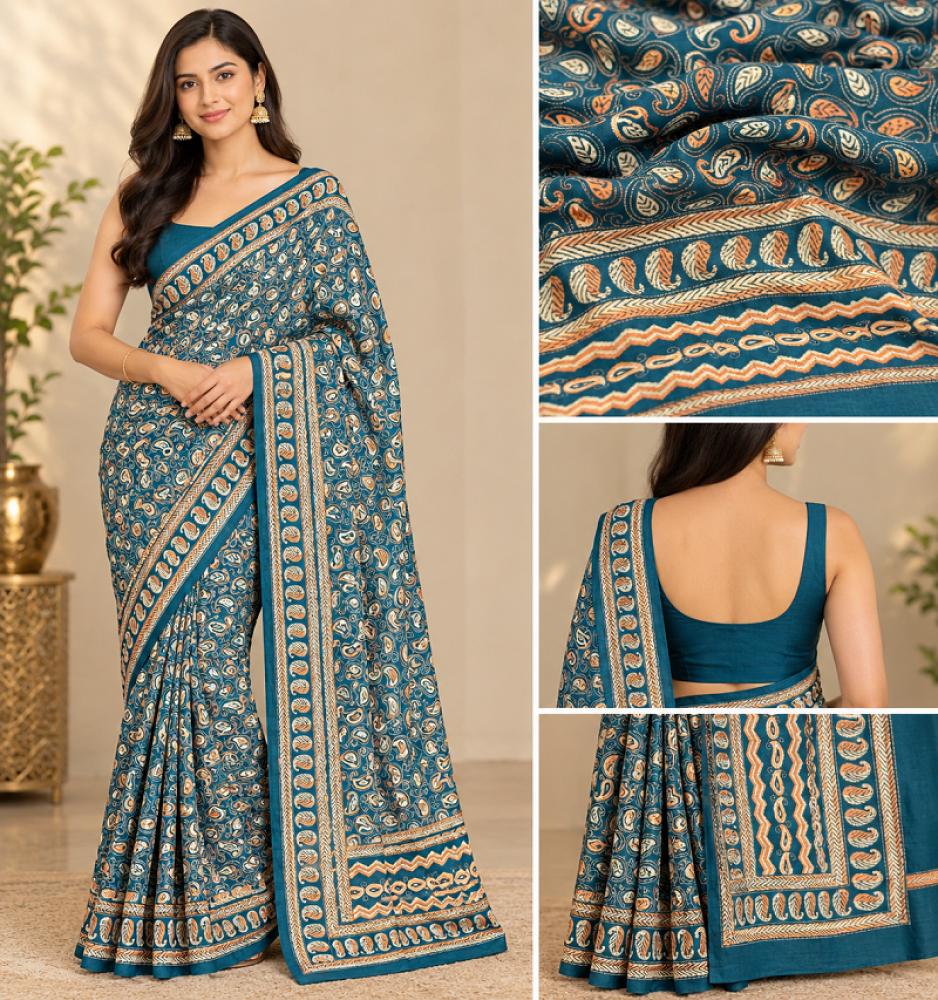 Teal Blue Kantha 
