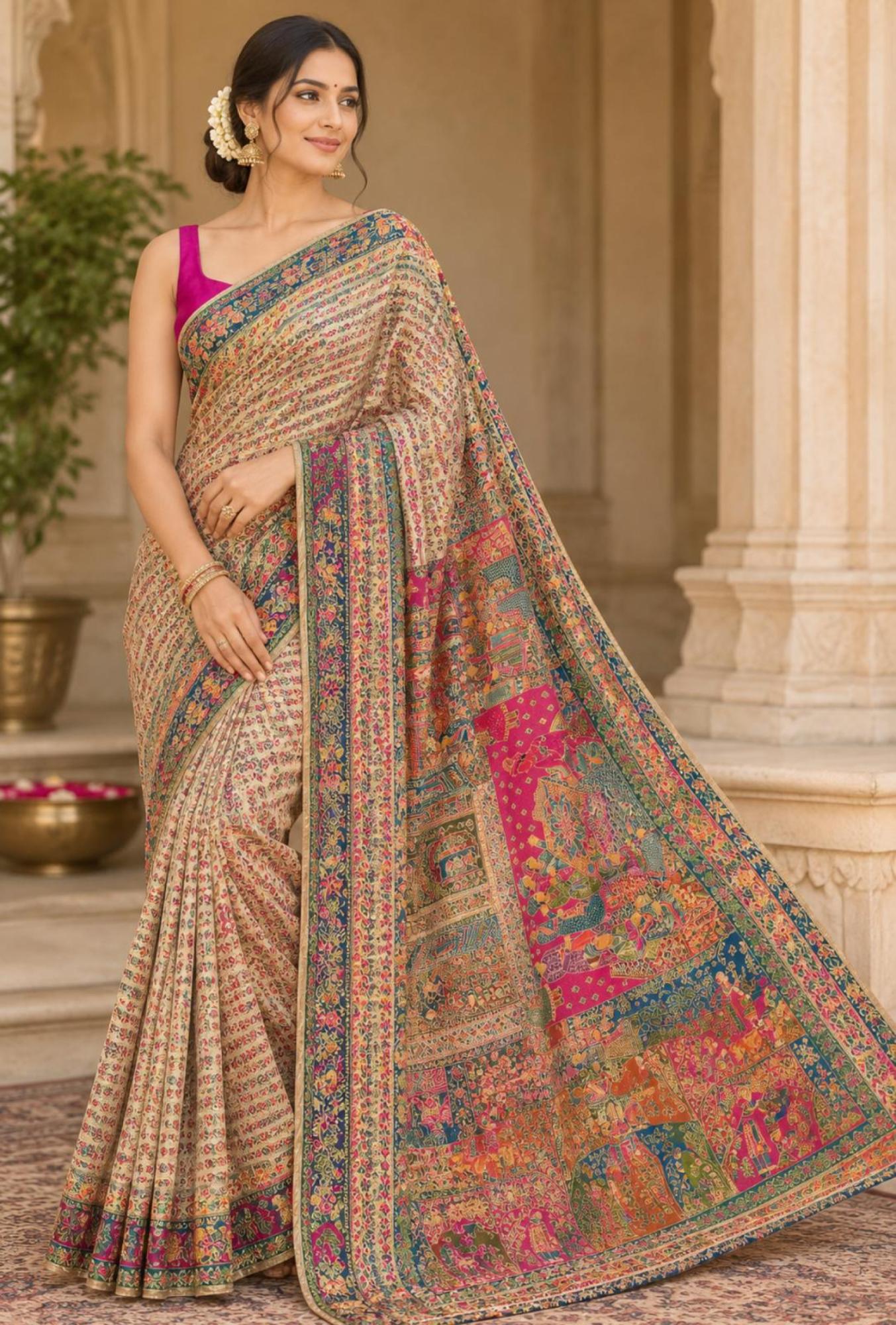 Mughal Darbar Pashmina Silk